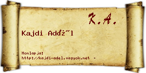 Kajdi Adél névjegykártya